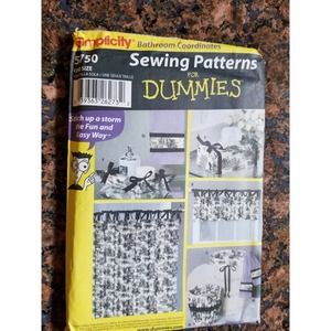 2002 Simplicity 5750 PATTERN Sewing for Dummies